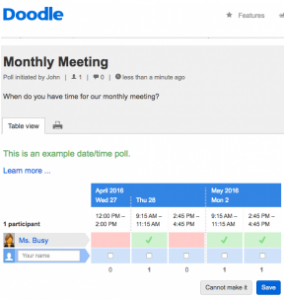 scheduling sales meetings