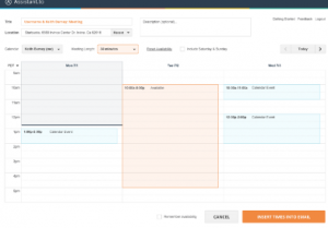 scheduling sales meetings