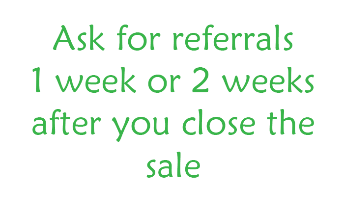 Sales should ask for referrals to grow their client network