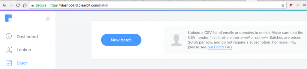 How to do a batch in Clearbit enrichment