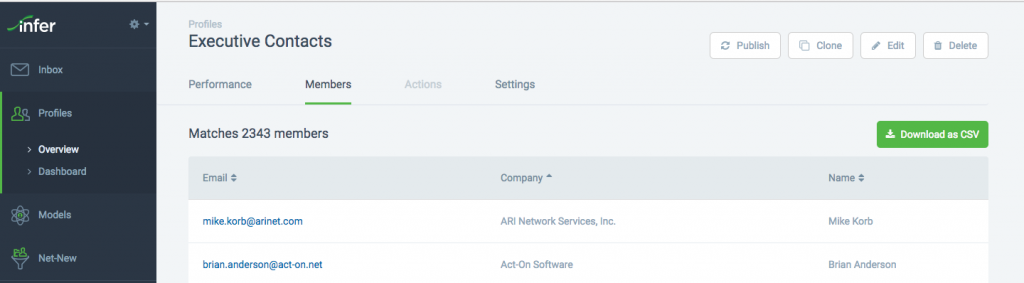 Use Infer for Salesforce to find info on your leads