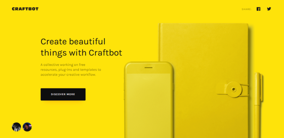 Craftbot landing page