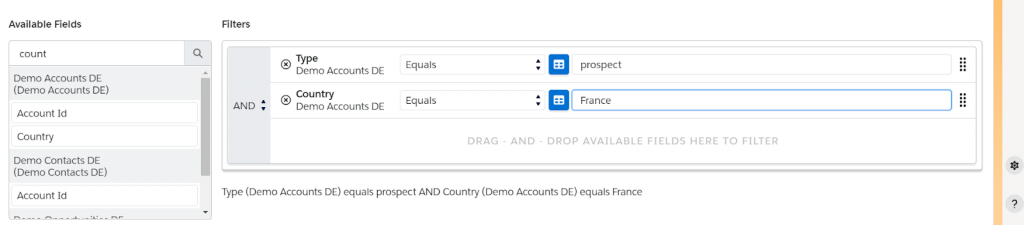 filtering accounts in data extension for prospects marketing cloud