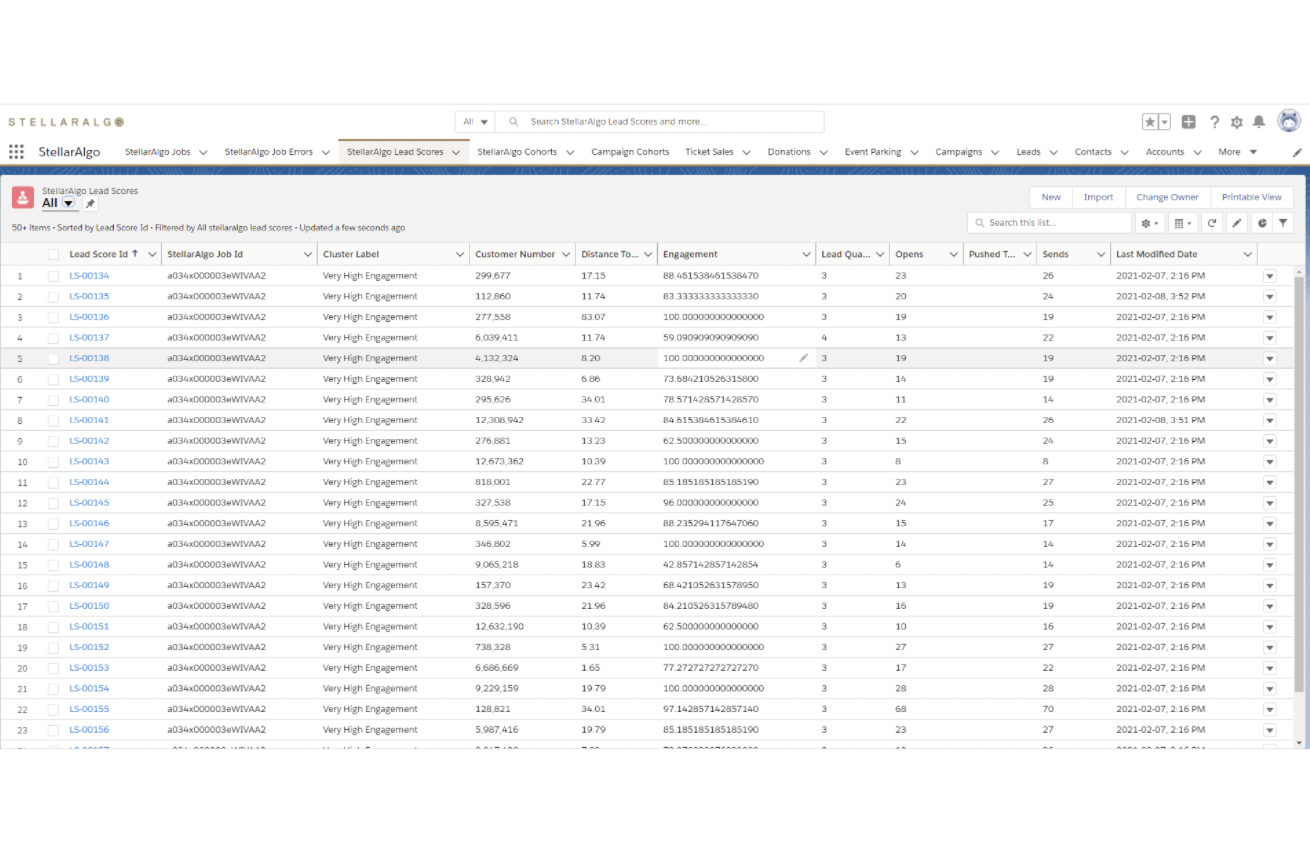 StellarAlgo app for Salesforce Marketing Cloud.