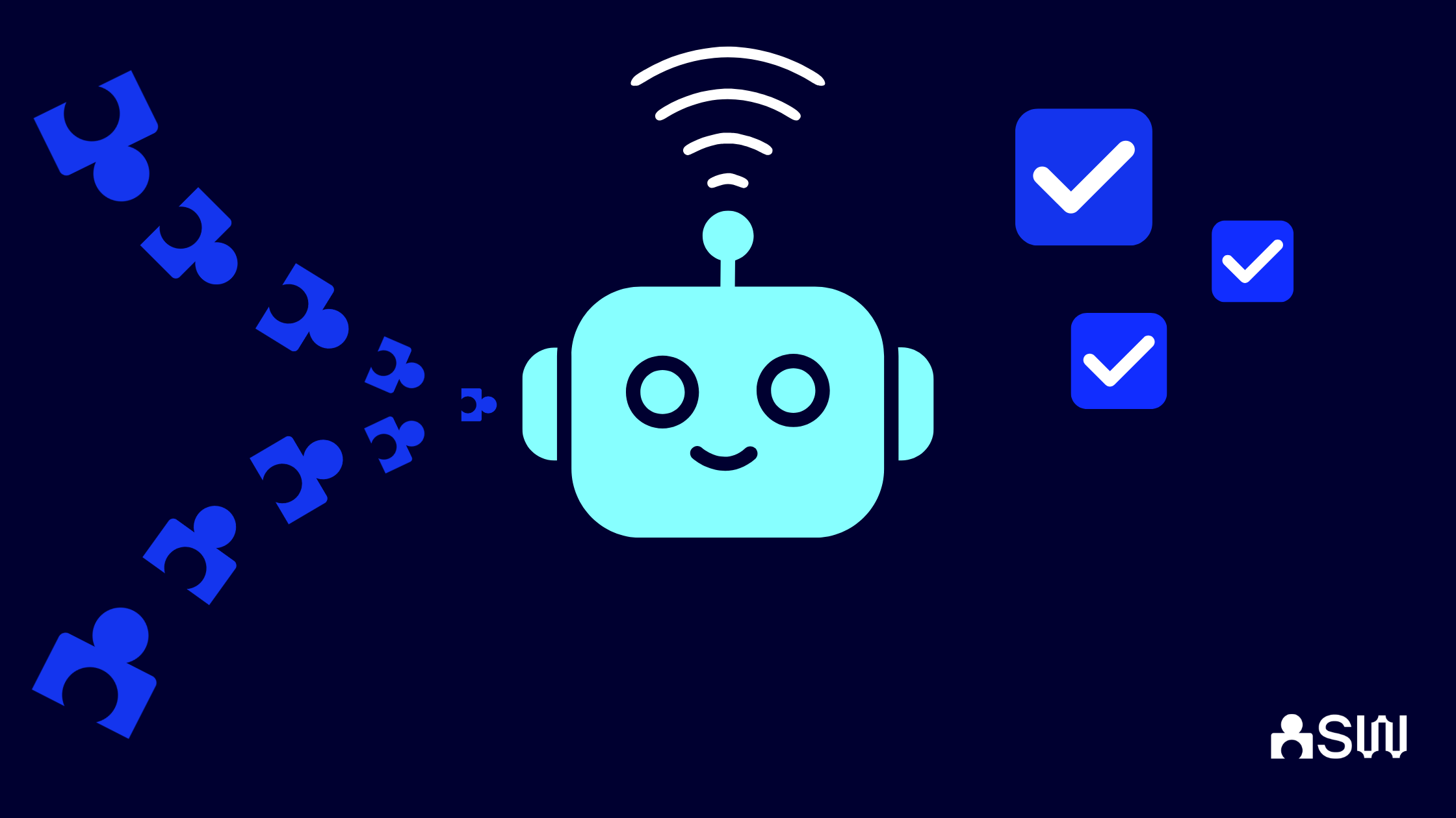 SalesWings data flowing into an illustration of a robot