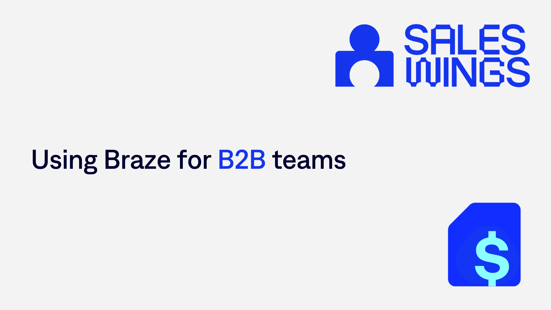 Braze for B2B teams header